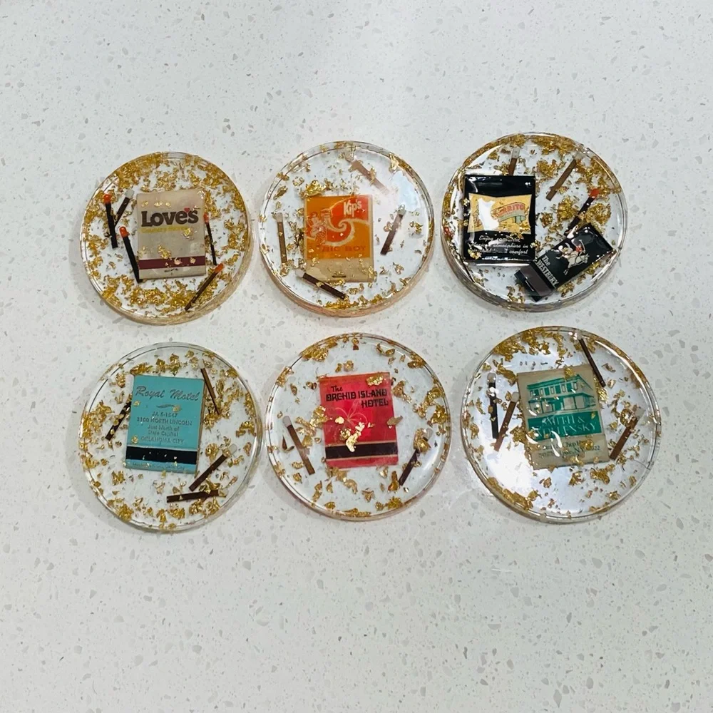 Matchbox Resin Coasters 🪩🎞️💌 - Picture 2 of 5